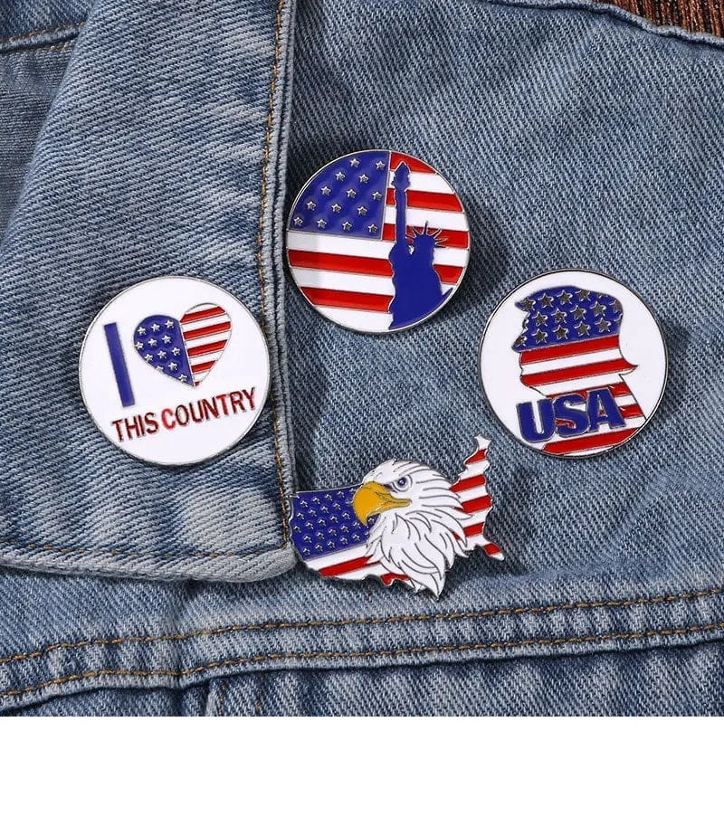 American Independence Day 'US Flag | Trump' Enamel Pin - Image 4