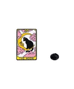 Cat Tarot Card 'The Moon' Enamel Pin