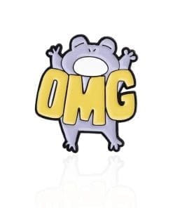 Funny Animal 'OMG Frog' Enamel Pin