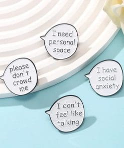 Alternative view of I Have Social Anxiety Enamel Pin