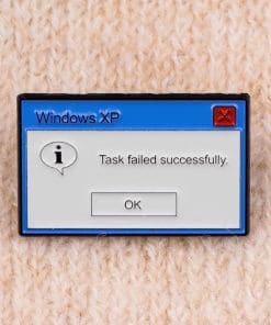 Windows XP 'Task Failed Successfully' Enamel Pin - Image 3