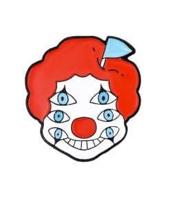 Circus Clown 'Crazy Six Eye' Enamel Pin