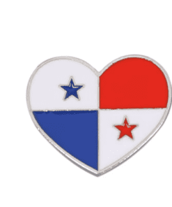 Panama Heart Flag Enamel Pin