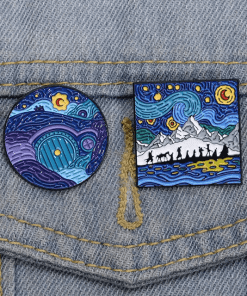 Alternative view of Lord of the Rings 'Set of 2 Starry Night' Enamel Pin