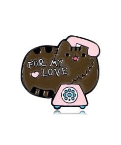Playful Cat 'Call For My Love' Enamel Pin