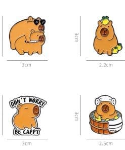 Capybara 'Set of 4 Sluggish Cuteness' Enamel Pin - Image 4