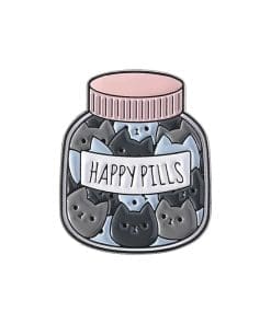 Cat Head 'Happy Pills' Enamel Pin