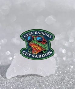 Alternative view of Even Baddies Get Saddies 'Cool Frog' Enamel Pin
