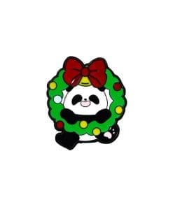 Baby Panda 'Christmas Wreath' Enamel Pin