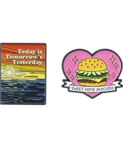 Inspirational 'Set of 2 Sweet Day' Enamel Pin