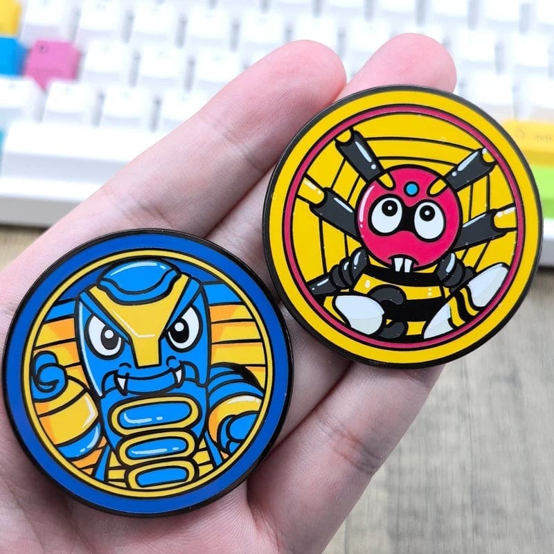 B-Robo Kabutack 'Spidon | Round Portrait' Enamel Pin - Image 2