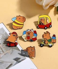 Capybara 'Delivery Rider' Enamel Pin - Image 3