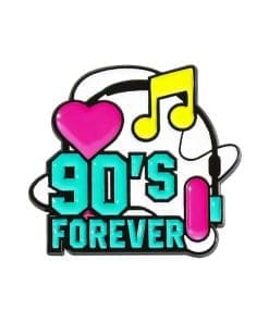 Retro Music '90's Forever' Enamel Pin