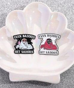 Alternative view of Even Baddies Get Saddies 'Cool Cat' Enamel Pin