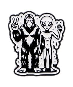 Big Foot and Alien 'Peace' Enamel Pin