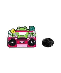 Retro Frog 'Radio Cassette' Enamel Pin
