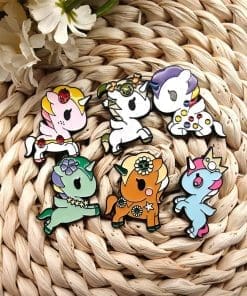 Chibi Unicorn 'Chasing Star' Enamel Pin - Image 3