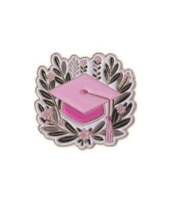2025 Graduate 'Pink Bachelor's  Hat' Enamel Pin