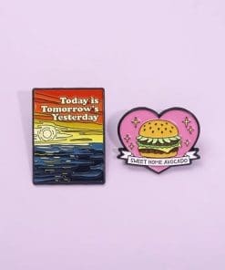 Alternative view of Inspirational 'Set of 2 Sweet Day' Enamel Pin