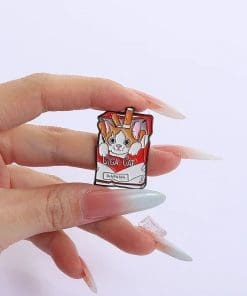 Alternative view of Cigarette Box 'Warning Ciga-Cat' Enamel Pin