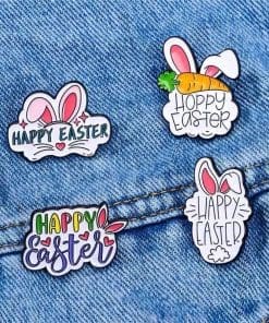 Alternative view of Easter Day 'Happy Easter' Enamel Pin