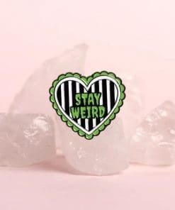 Alternative view of Beetlejuice ‘Stay Weird Heart' Enamel Pin