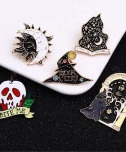 Alternative view of Black Magic 'Starry Night Book Spell' Enamel Pin