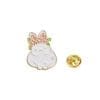 White Rabbit 'Easter Flower Crown' Enamel Pin