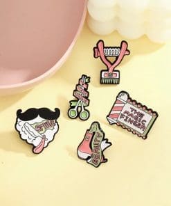 Beauty Salon 'Set of 5 Hairdressing' Enamel Pin - Image 3