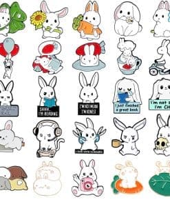 Alternative view of Easter Bunny 'Big Strawberry' Enamel Pin