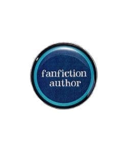 Blue Phrase 'Fanfiction Author' Enamel Pin