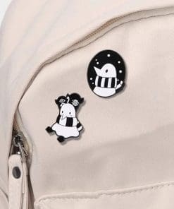 Alternative view of Gothic Penguin 'Interstellar Alien' Enamel Pin
