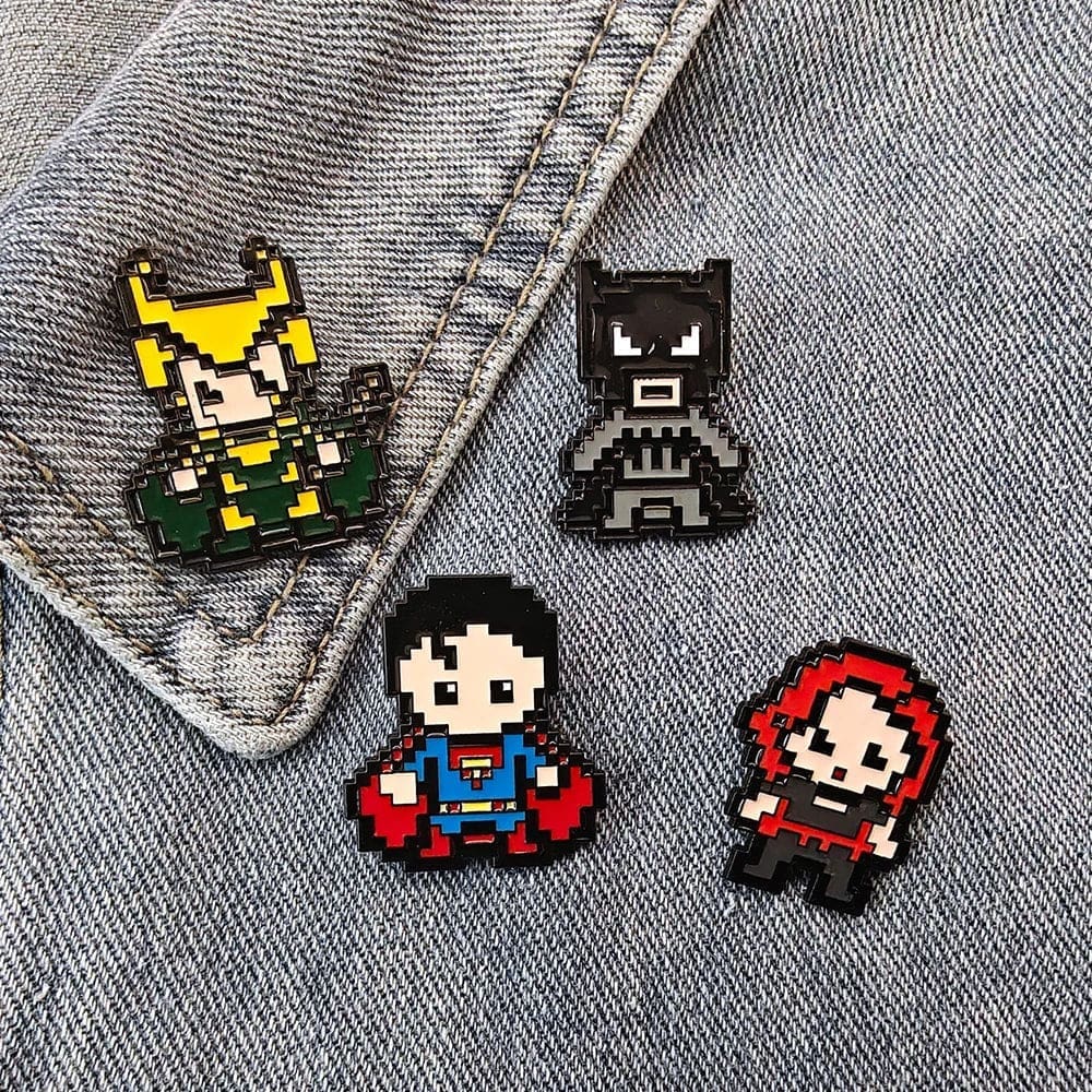 Pixel Chibi 'Batman' Enamel Pin - Image 2