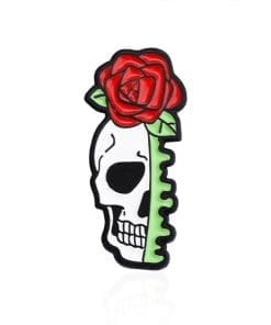 Punk Rose 'Half Skull' Enamel Pin