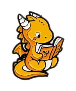 Fourth Wing ‘Chibi Andarna Reading’ Enamel Pin