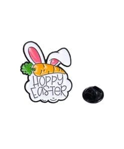 Easter Bunny 'Happy Easter | Carrot Lover' Enamel Pin