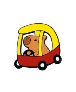 Capybara 'Kiddie Cart' Enamel Pin