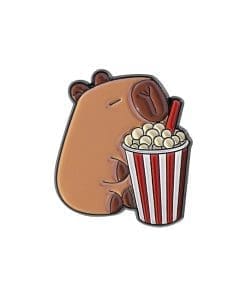 Capybara Foodie 'Popcorn Time' Enamel Pin