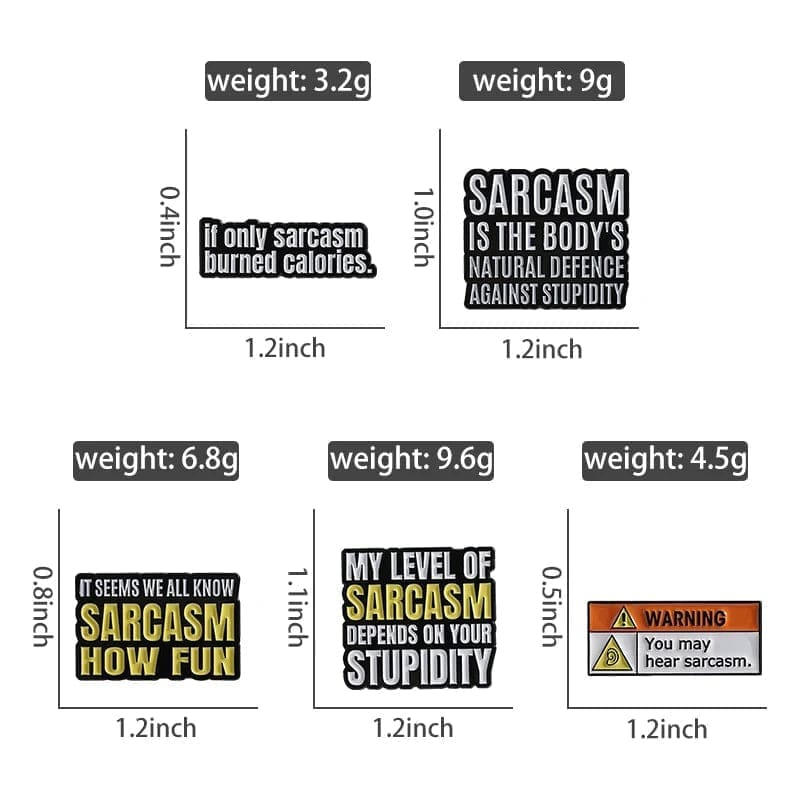 Sarcasm Quotes 'My Level Depends On Your Stupidity' Enamel Pin - Image 4