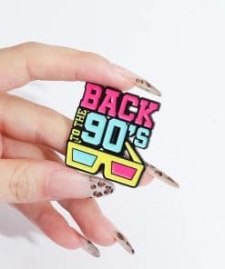 Alternative view of Retro Shades 'Back To the 90's' Enamel Pin