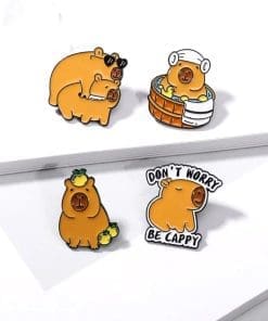 Alternative view of Capybara 'Lemons' Enamel Pin