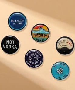 Alternative view of Blue Phrase 'Fanfiction Author' Enamel Pin