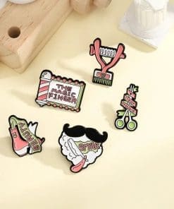 Alternative view of Beauty Salon 'Hair Dryer' Enamel Pin