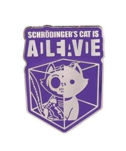 Paradoxical Experiment 'Schrodinger's Cat is Alive x Dead Skull' Enamel Pin