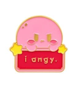Kirby 'I Angy | Angry Pink Ball' Enamel Pin