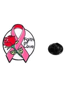 Pink Ribbon | Breast Cancer Awareness 'Rose Faith of Love' Enamel Pin