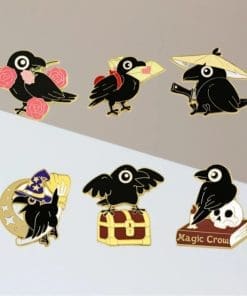 Alternative view of Black Crow 'Wooden Chest' Enamel Pin