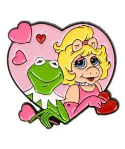 The Muppet 'Kermit and Miss Piggy Love Heart' Enamel Pin