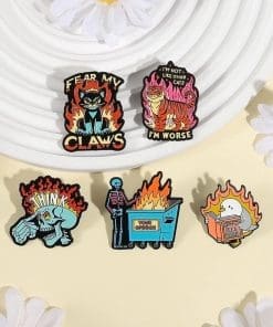 Alternative view of Hungry Bird 'How To Steal Food' Enamel Pin