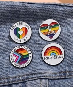 Alternative view of Pride Colors 'Progress Flag | Love is Love' Enamel Pin